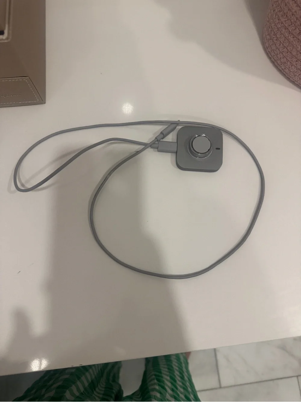 Oura Gray Magnetic Charging Dock with Attached Cable